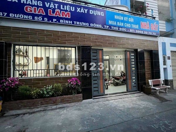 Bán nhà mặt tiền 47 đường số 5 p.Bình Trưng Đông Quận 2 đường ô tô thông ngang 8.64m LH 0903034123