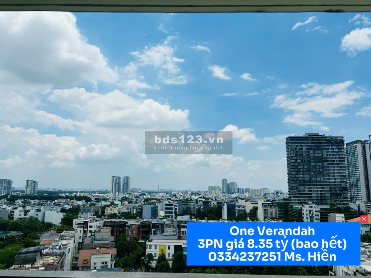 Tiin chuẩn- căn 3PN dự án One Verandah cần bán nhanh giá chỉ 8,25 tỷ (bao hết thuế phí, và 5% sổ)