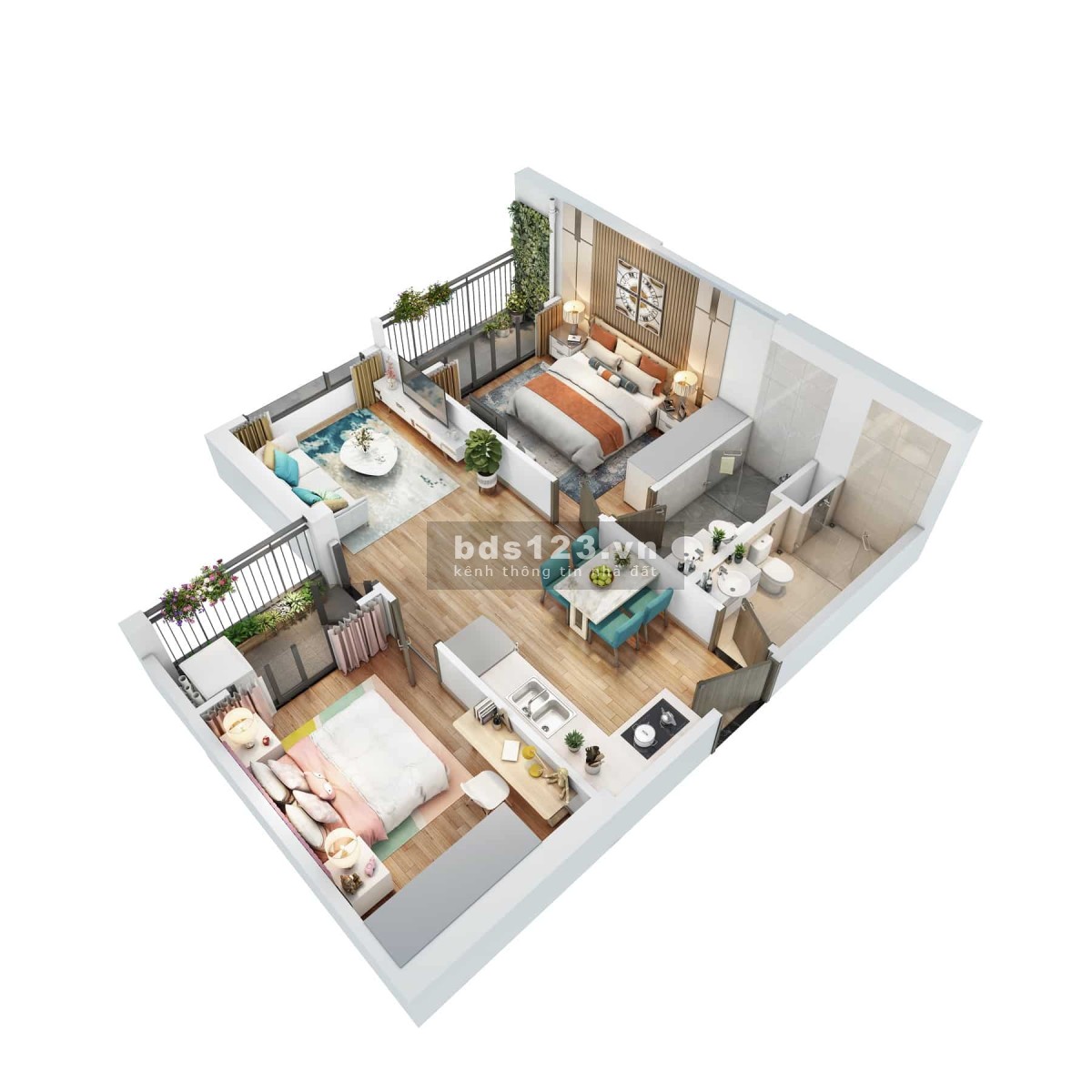 Chủ nhà nhờ bán căn 2PN2WC mới toanh bên SA5 Vinhomes Smart City với giá 3,8 tỷ bao phí