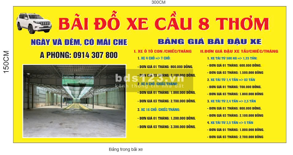 Cho thuê điẻm đậu xe ô tô; mặt bằng tập kết hàng chuyển phát nhanh hoặc thuê mặt bằng để chứa hàng