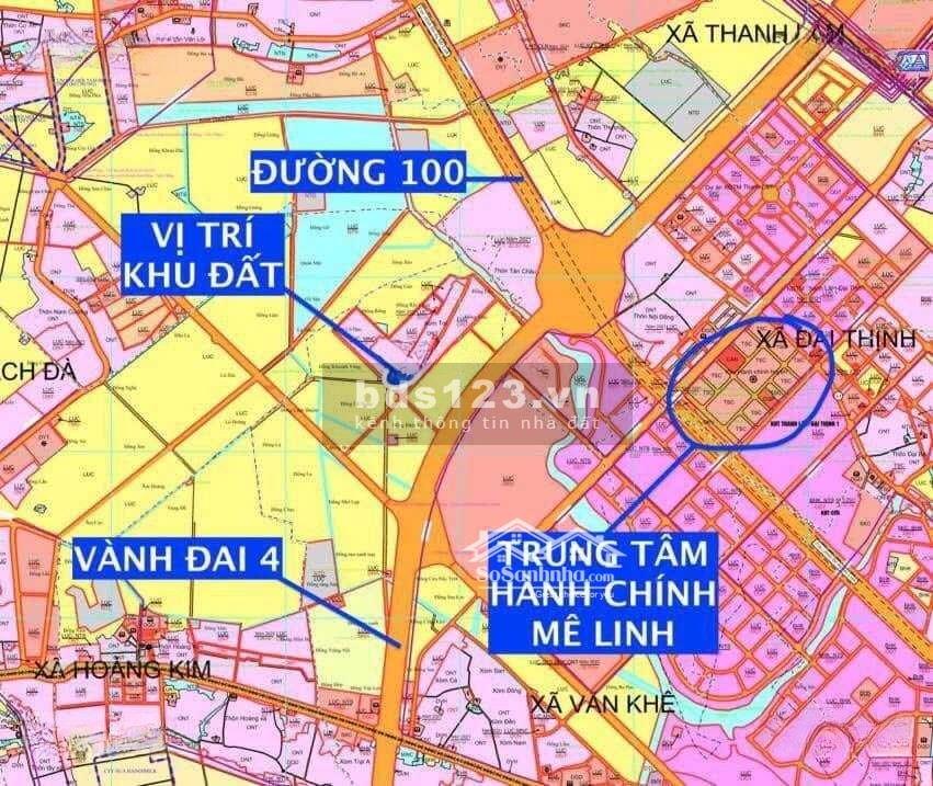 Bán 1 lô duy nhất đất đấu giá Văn Khê Mê Linh, Hà Nội giáp Vành Đai 4, cam kết bán đúng giá chủ thu