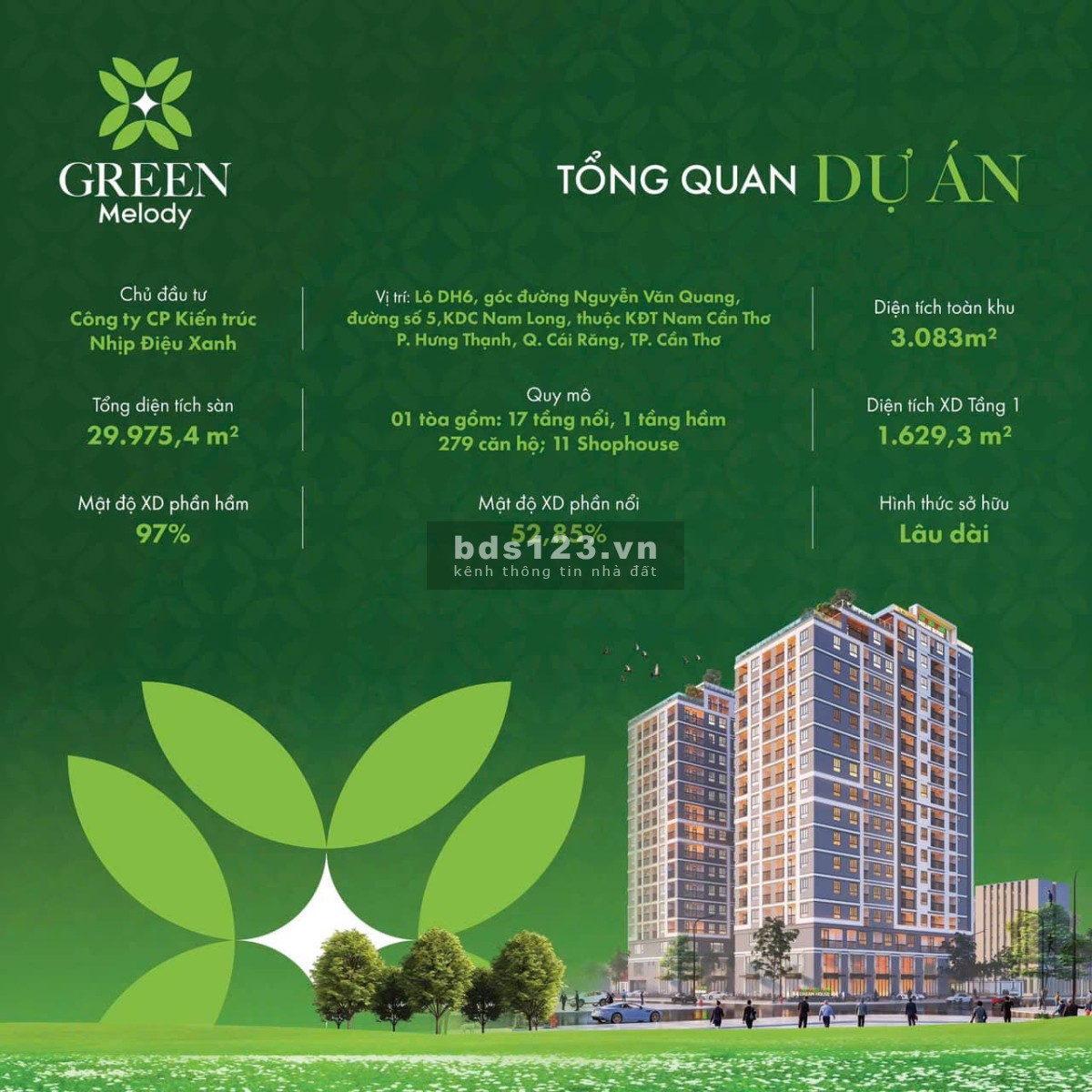 Bán căn hộ cao cấp Green Melody kdc Nam Long