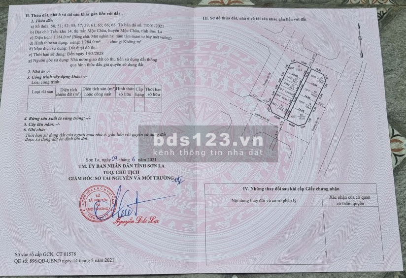 Cần bán biệt thự/ liền kề - Dự án Panacea Hill Mộc Châu. Diện tích: 105m2