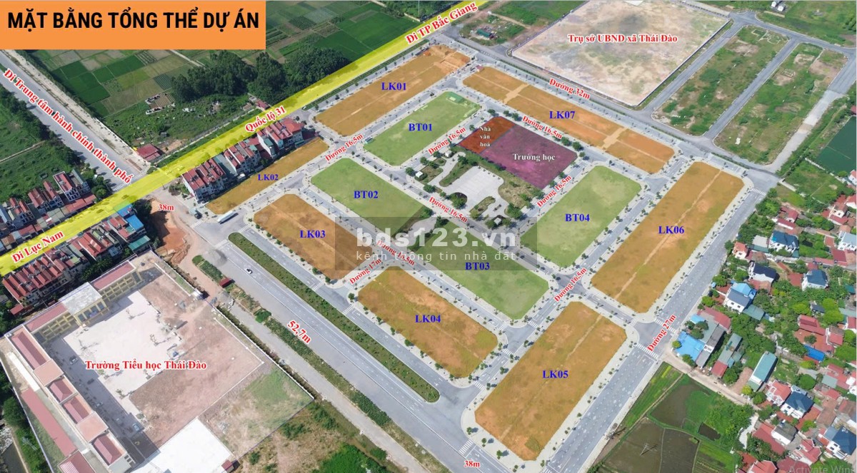 SIÊU HOT - BÁN LÔ GÓC DỰ ÁN HUD THÁI ĐÀO RESIDENCE, LẠNG GIANG – VỊ TRÍ VÀNG ĐẦU TƯ
