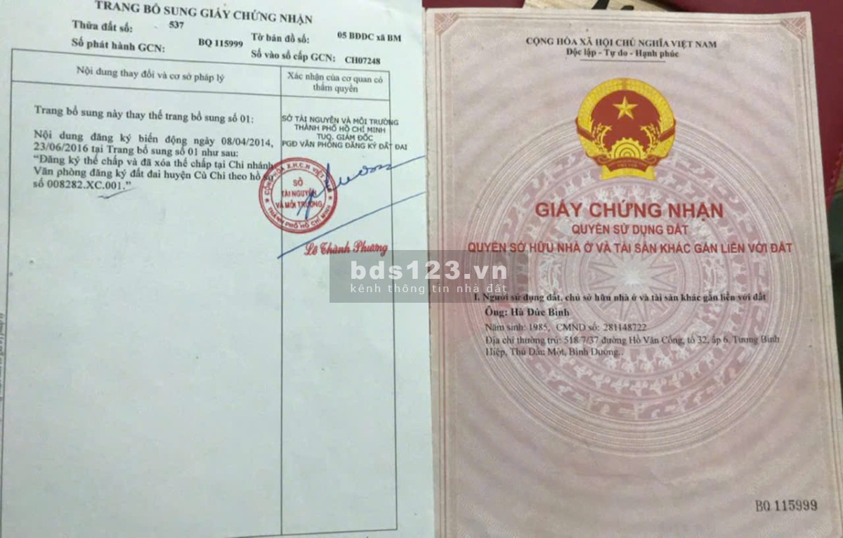 Bán nhà cấp 4 gần bờ kè cầu phú cường, Xã Bình Mỹ, Củ Chi