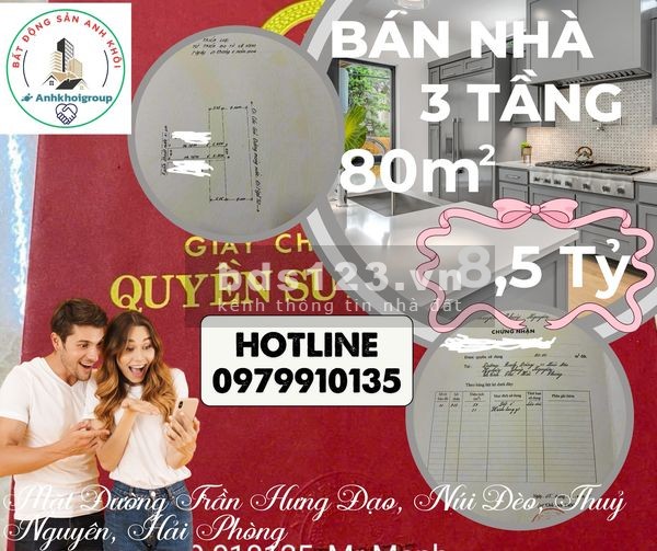 Chính Chủ cần bán căn nhà mặt Phố Trần Hưng Đạo (359C), Thuỷ Nguyên, Hải Phòng. 8.5 tỷ