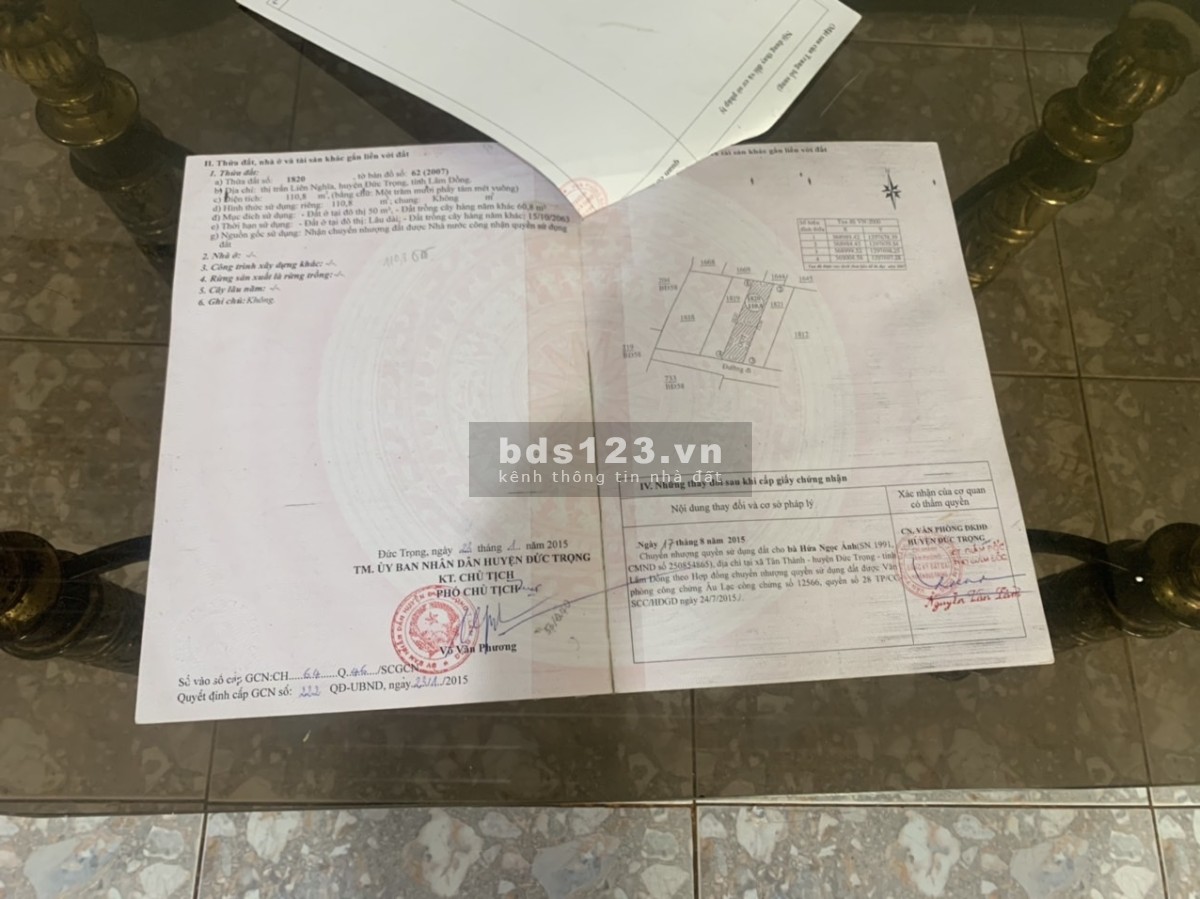 Bán đất chính chủ gần công viên, khu dân cư có sẵn 110m2 thổ cư