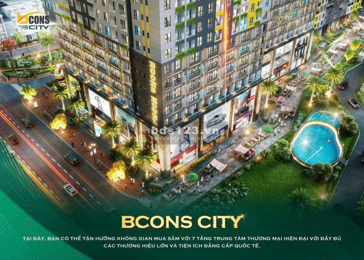 Bán căn hộ khu đô thị Bcons City tháp trung tâm thương mại