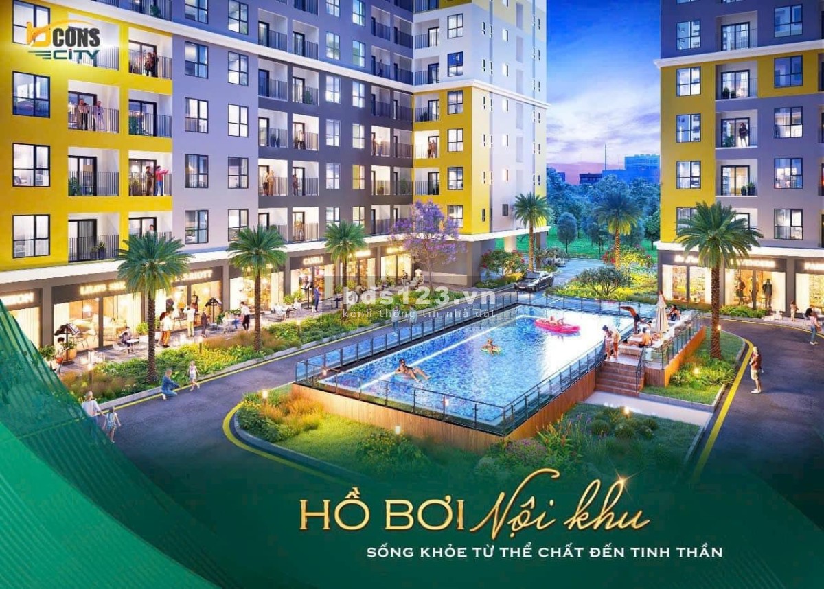 Bán căn hộ khu đô thị Bcons City tháp trung tâm thương mại