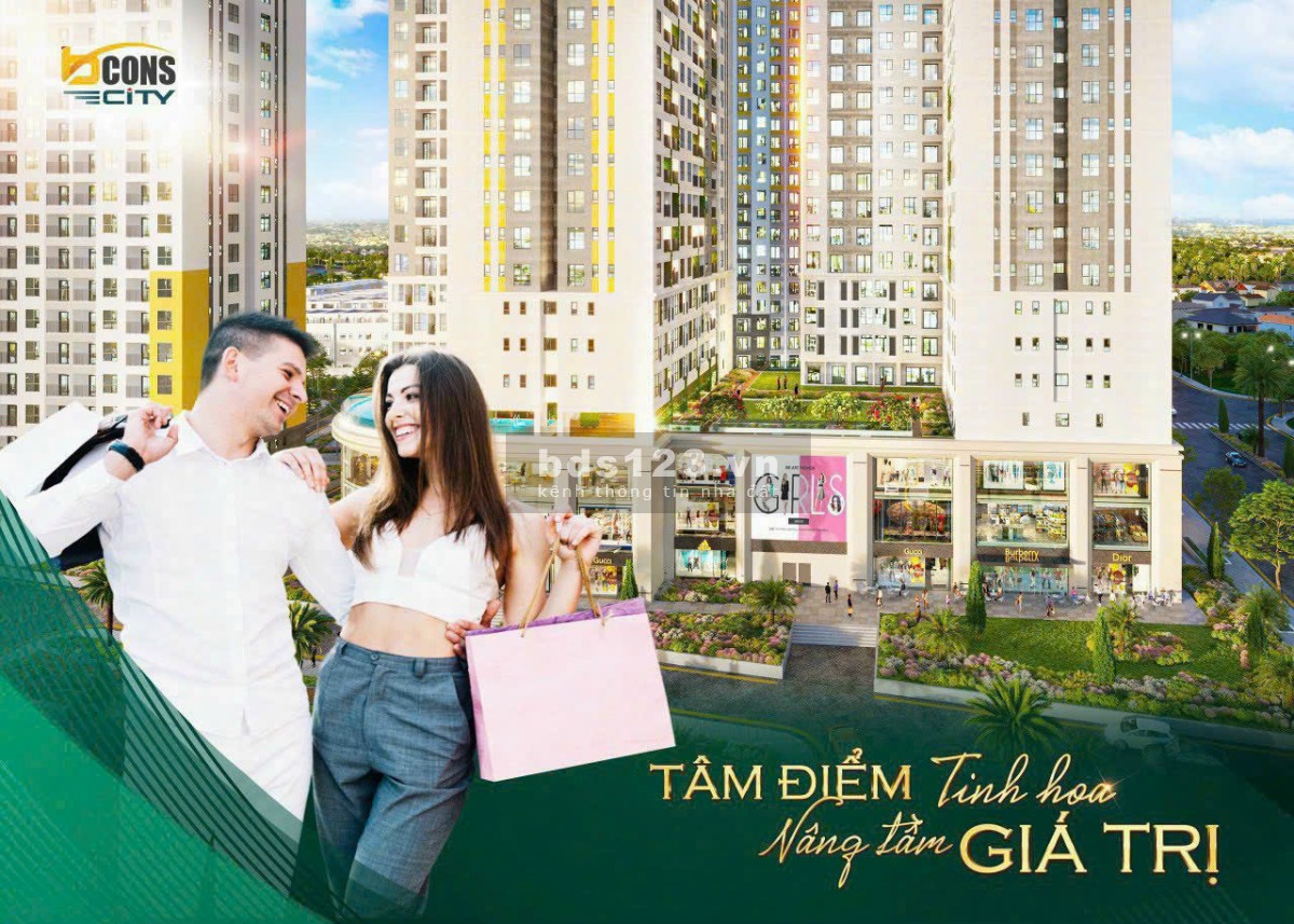 Bán căn hộ khu đô thị Bcons City tháp trung tâm thương mại