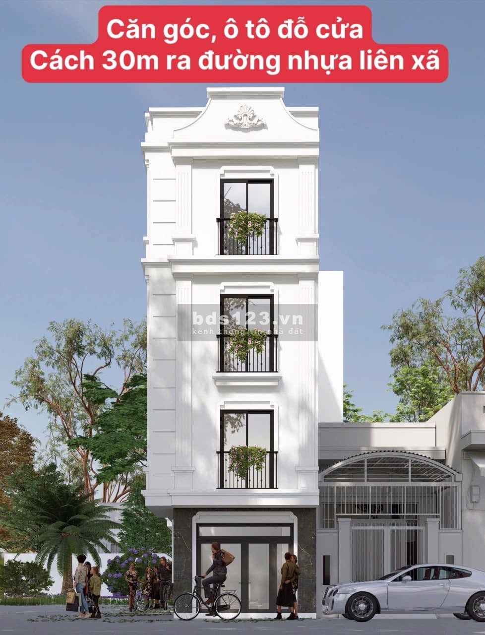 Căn góc 4 tầng, 32m2, ô tô đỗ cửa đẹp nhất Phụng Châu, Chương Mỹ