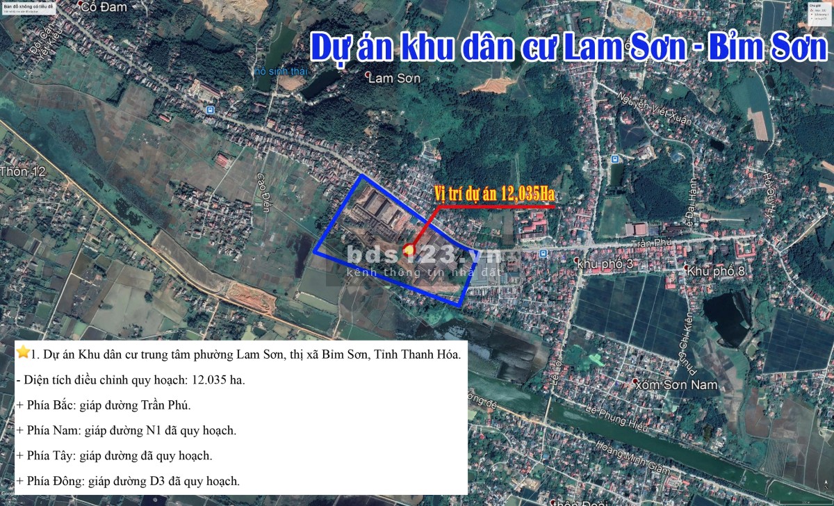 Dự án Khu dân cư trung tâm phường Lam Sơn, thị xã Bỉm Sơn, Tỉnh Thanh Hóa