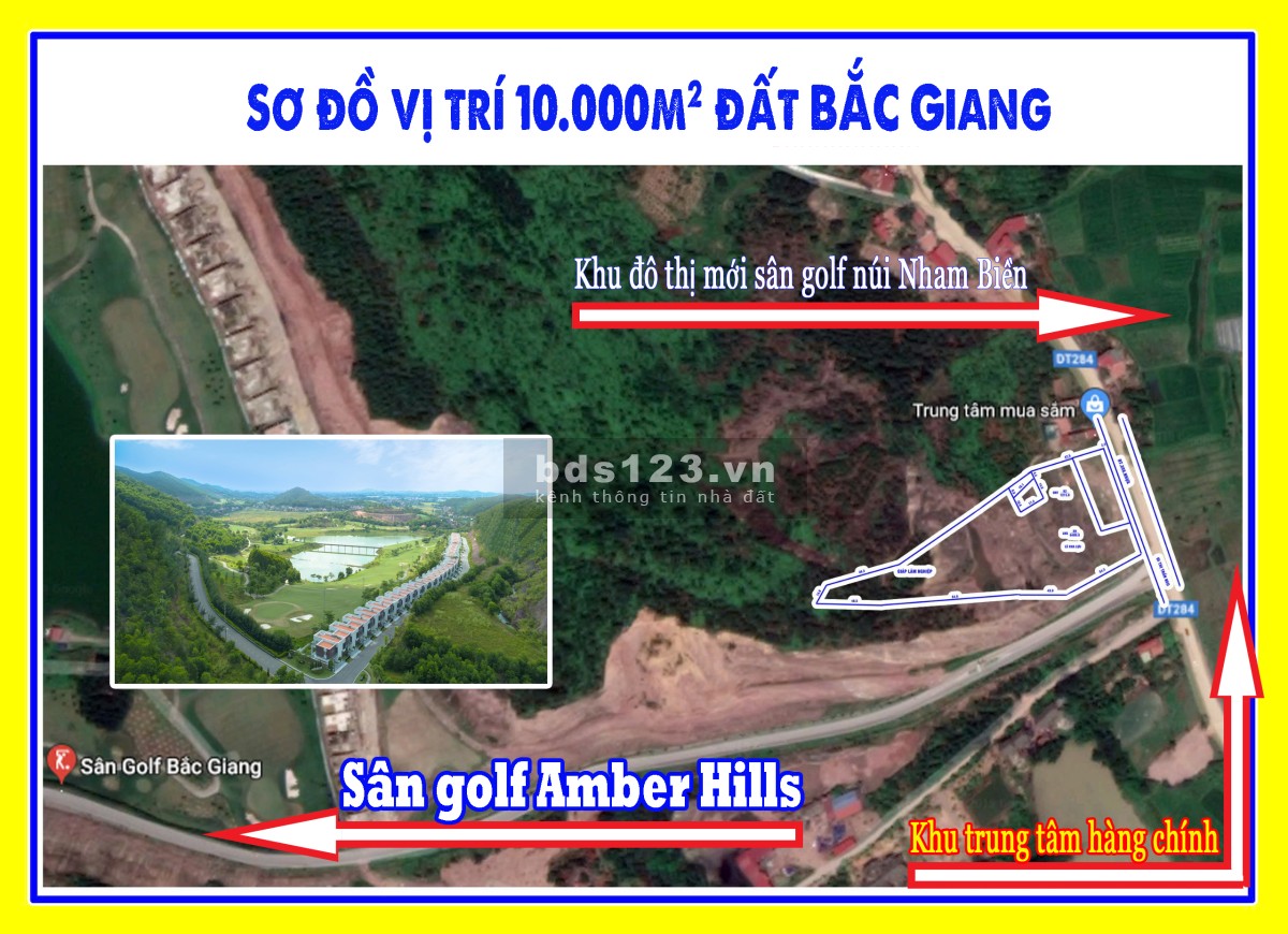 Cần bán khu đất bên cạnh Sân golf Amber Hills Yên Dũng, Bắc Giang.