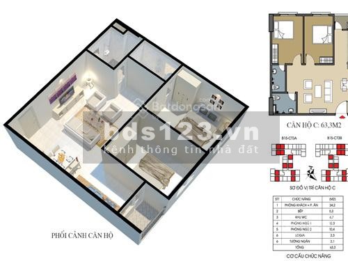 Chính chủ bán chung cư Ecohome 2 - 64m, 2pn, 2vs Sổ Hồng sang tên ngay