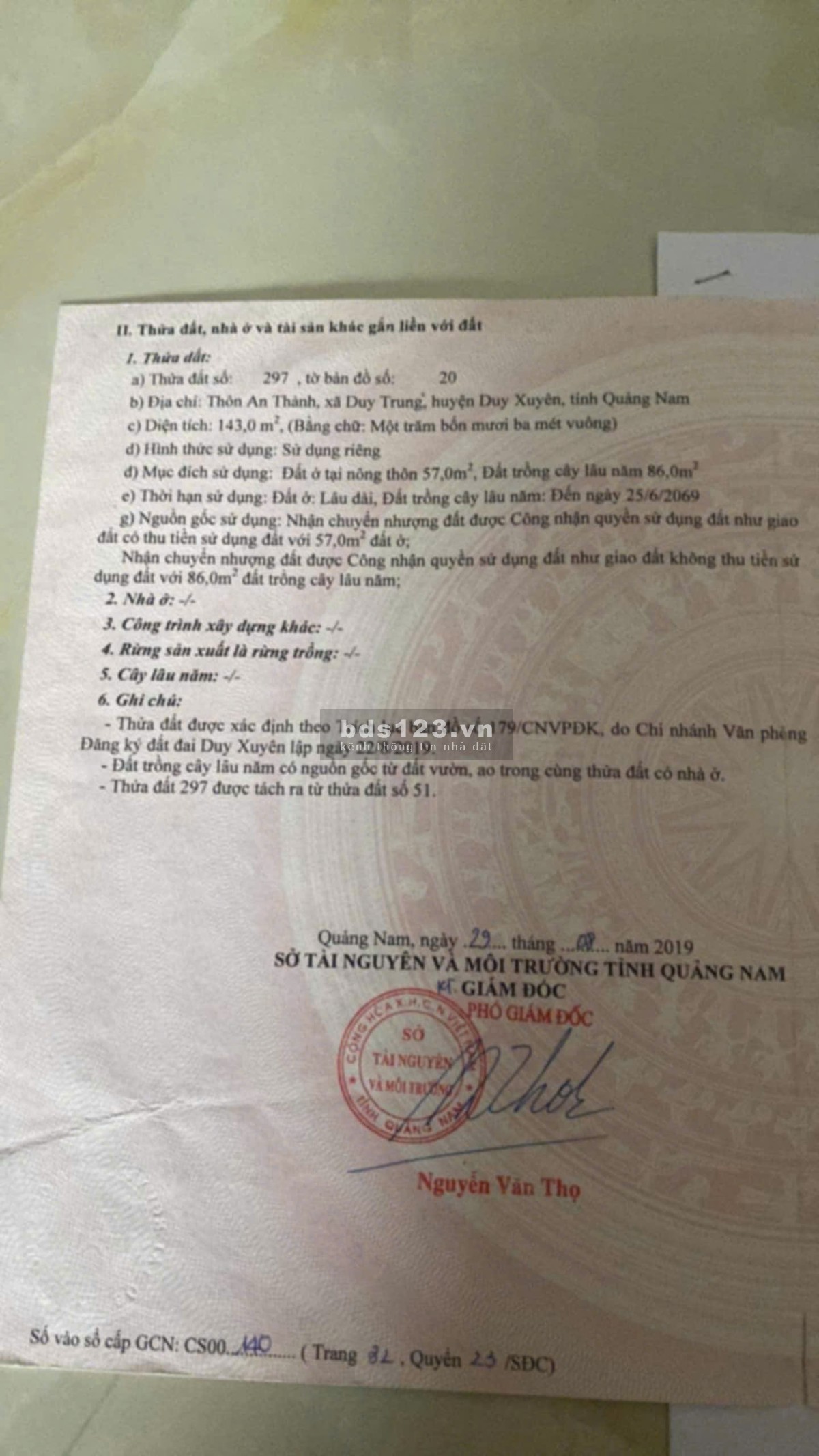 HOT!!! HOT!!! BÁN ĐẤT QUẢNG NAM – GIÁ 190 TRIỆU