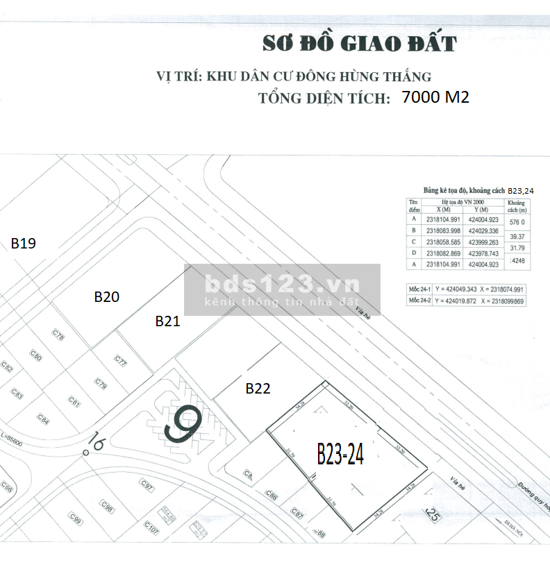Bán 7000m2 trung tâm thành phố bãi cháy