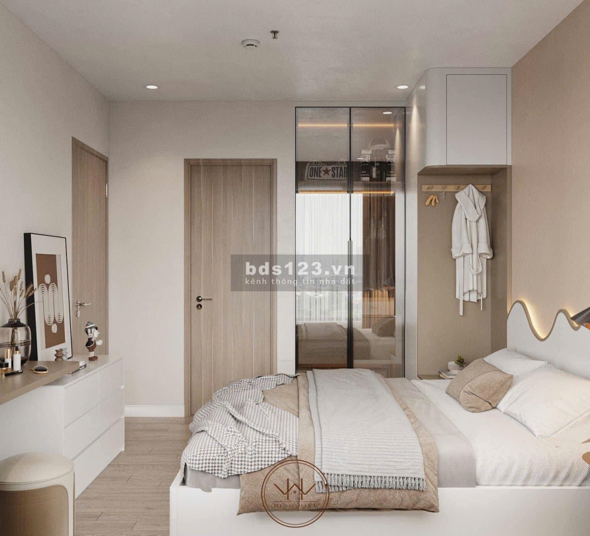 Bán căn 2n+ 64m2 - Masteri A view hồ, full nội thất cao cấp - Vinhomes Smart City Tây Mỗ