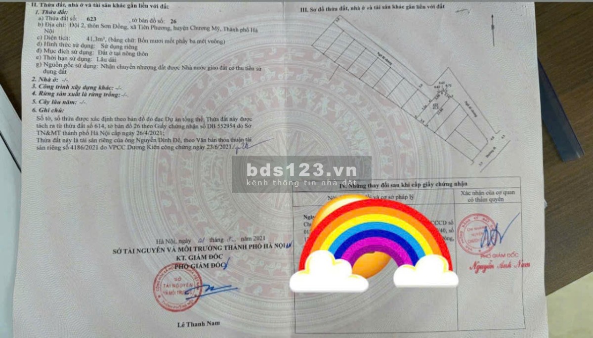BÁN ĐẤT CHÍNH CHỦ - XÃ TIÊN PHƯƠNG - CHƯƠNG MỸ - HÀ NỘI