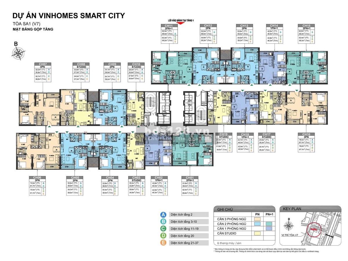 Bán căn Studio 28m2 SA1 nhỉnh 2,15