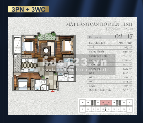 Căn 3PN 118m² duy nhất giá tốt tại Viha Complex 107 Nguyễn Tuân. Liên hệ ngay: 0971 796 714.