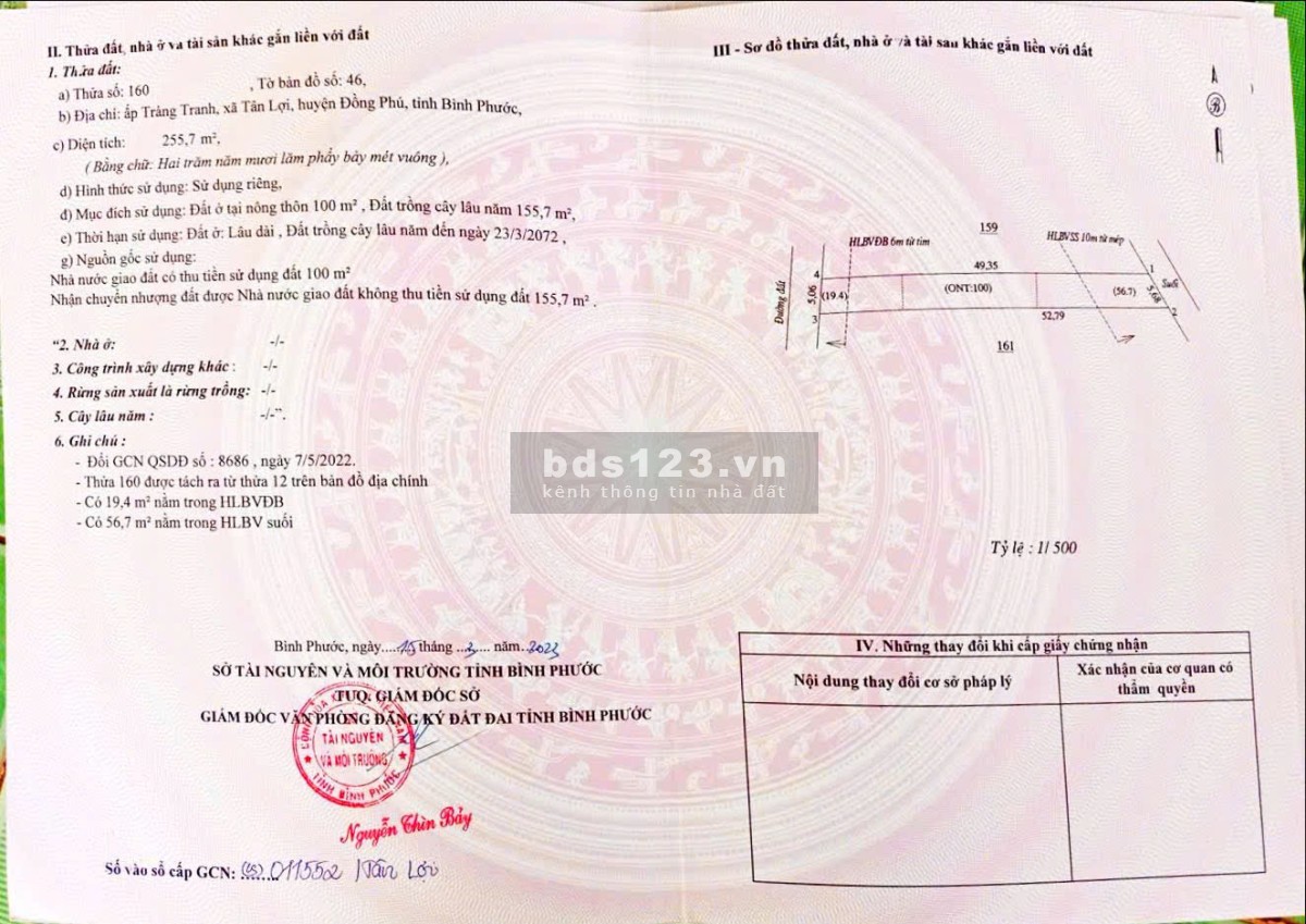 Đất gần khu công nghiệp đường Liên Xã