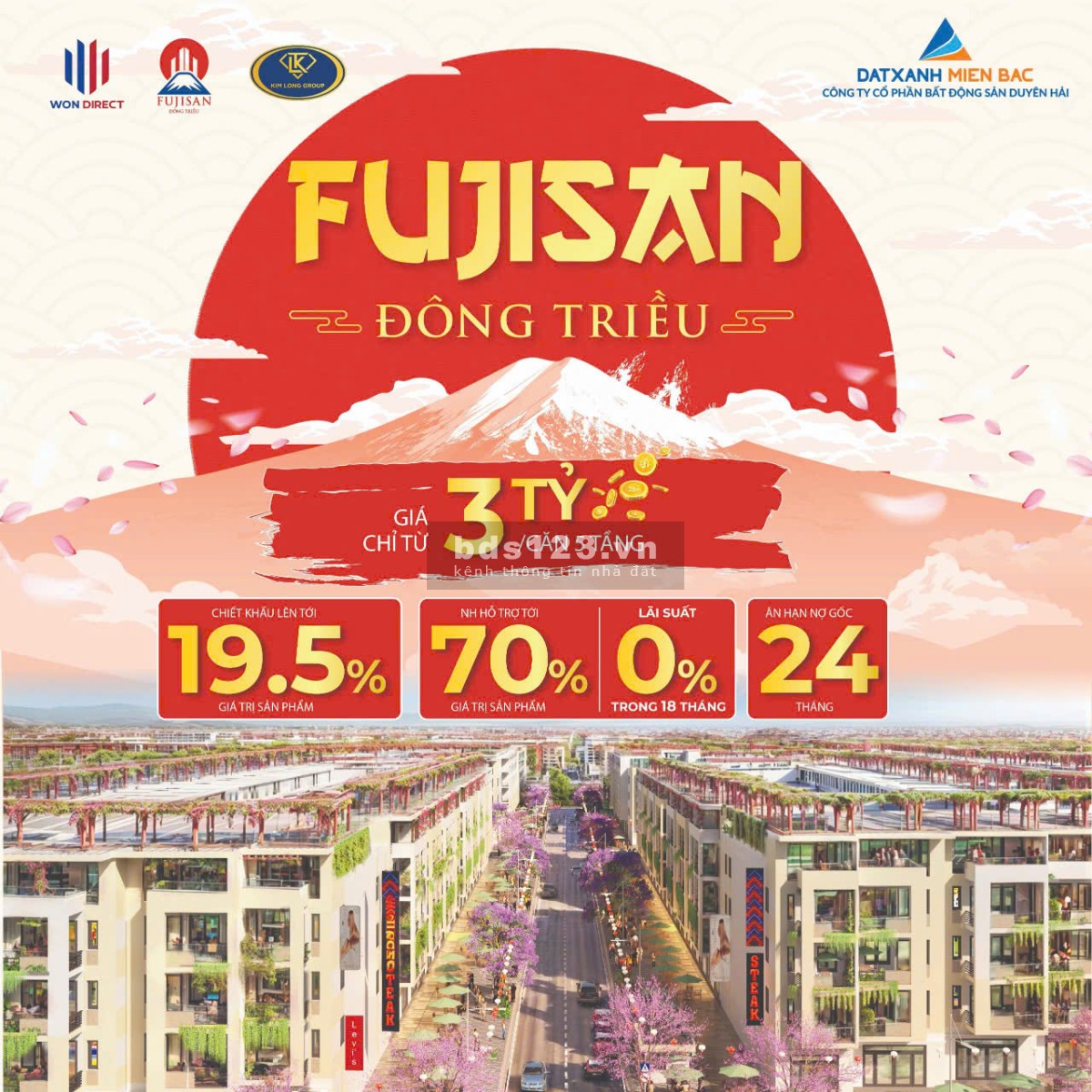 Dự án shophouse, nhà liền kề Fujisan Đông Triều