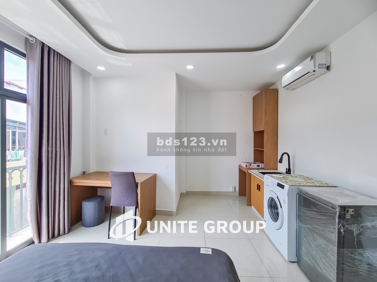 Căn Hộ Studio đầy đủ nội thất cửa sổ ban công ở gần Nguyễn Văn Đậu - gần Chợ Bà Chiểu, Bình Thạnh.
