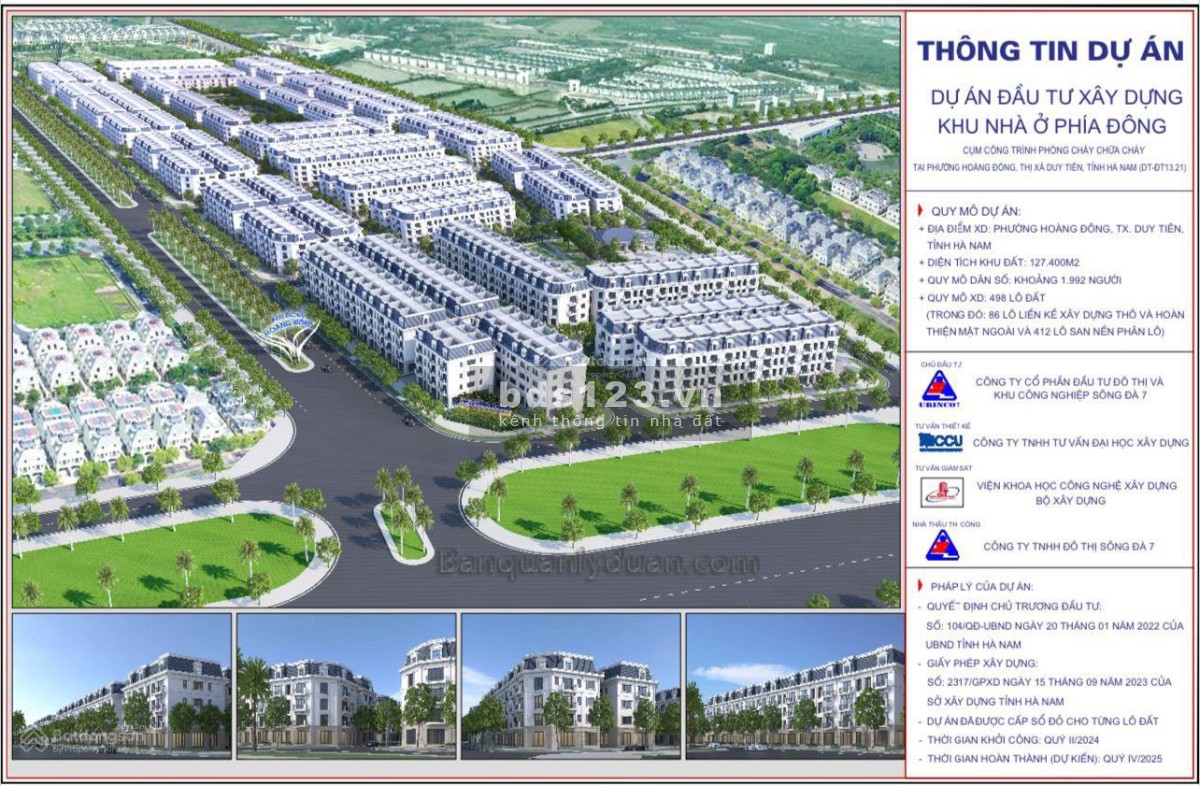 Bán suất ngoại giao giá rẻ Khu nhà ở Hoàng Đông thị xã Duy Tiên, Hà Nam