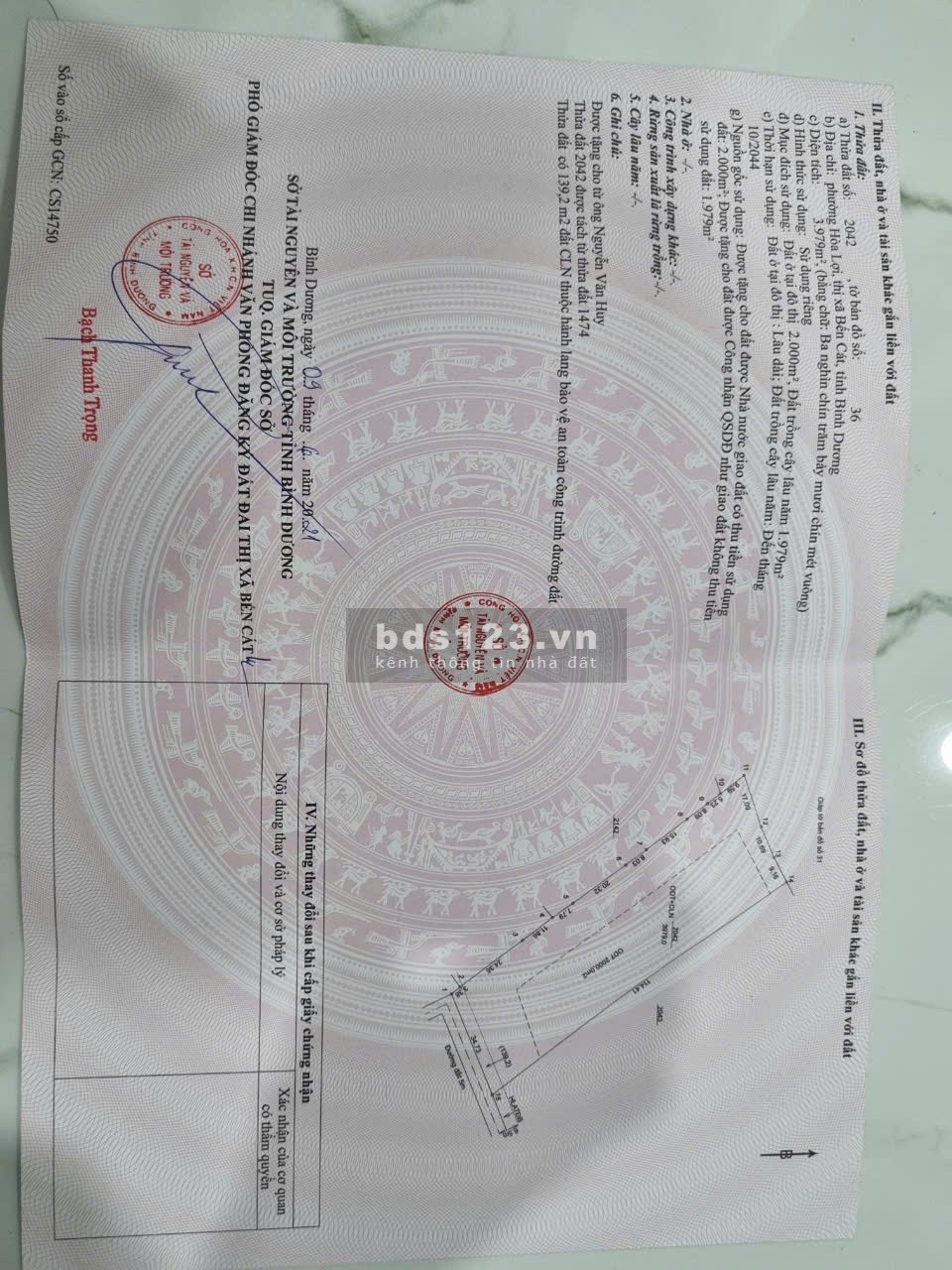 Bán gấp 4000m2 có 2000m2 thổ cư ngay chợ Nhật Huy, Hòa Lợi, Bến Cát, Bình Dương