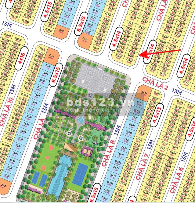 Bán liền kề Chà Là 63m view vườn hoa, gần bệnh viện Vinhomes Ocean Park 2 giá 7,8 tỷ