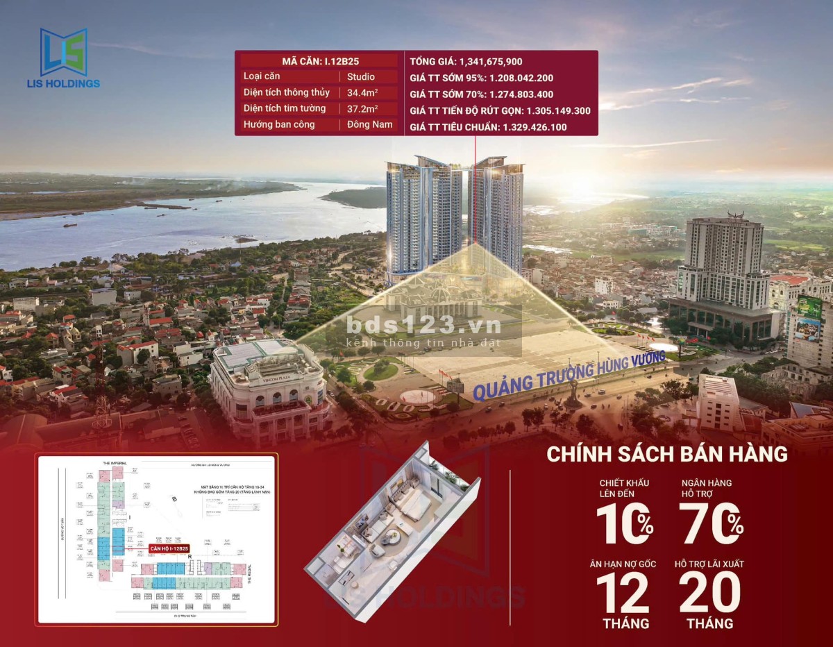 Căn STUDIO cuối cùng tại VIC Grand Square Việt Trì
