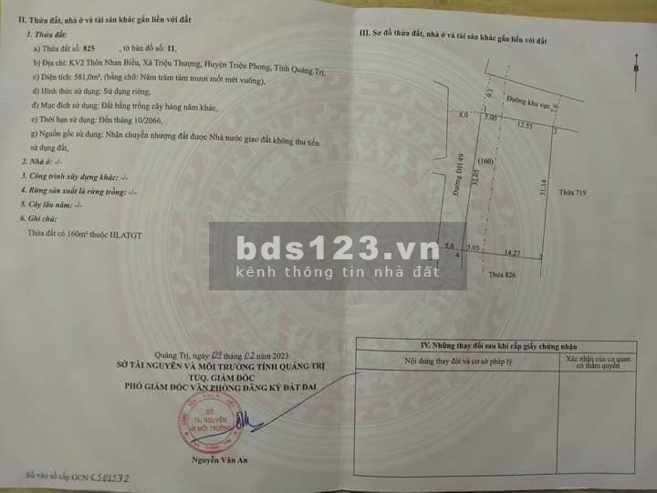 Cần Bán Lô Đất Vườn Siêu Rẻ - Triệu Phong - Quảng Trị