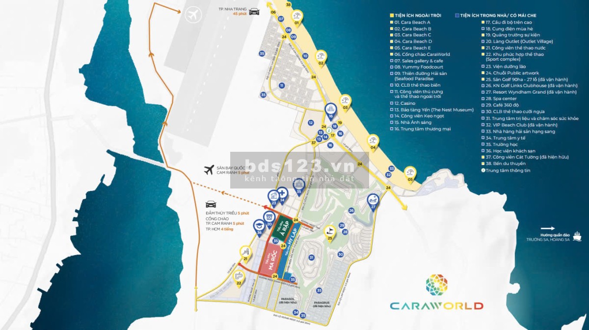 Nhà phố biển Caraworld Cam Ranh - Khánh Hòa (sổ lâu dài, bàn giao full nội thất)