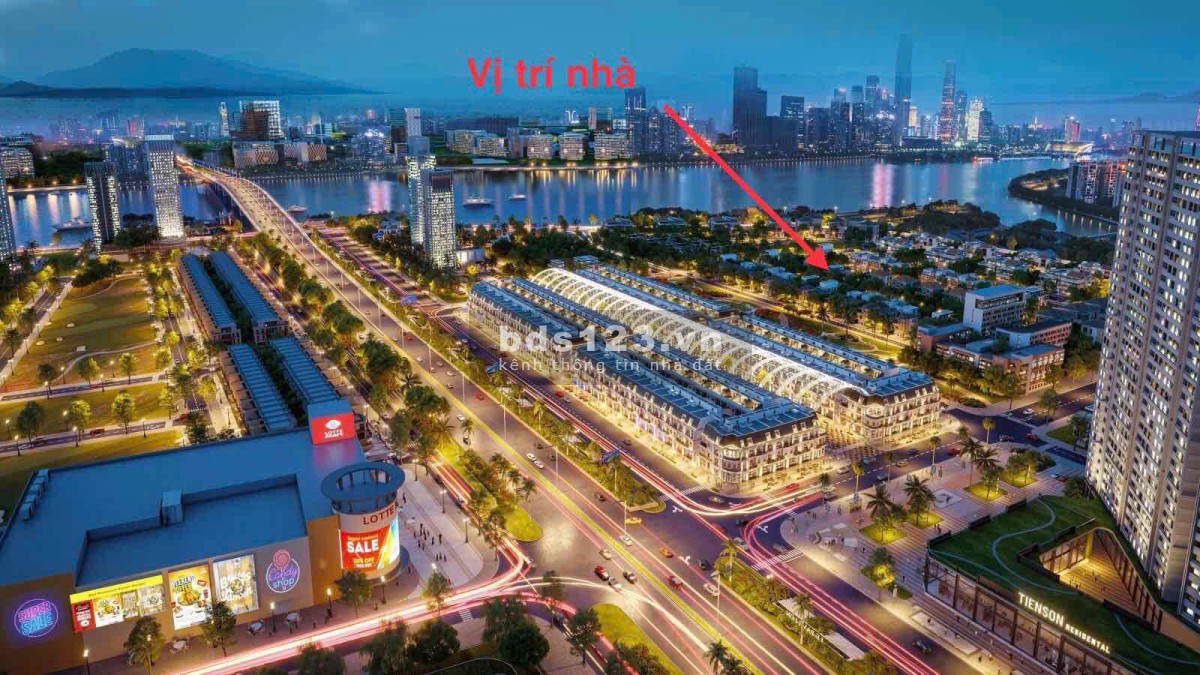 Nhà 2 tầng vị trí đắc địa Hải Châu. Nhay TT thương mại và tòa căn hộ 40 tầng cao cấp The Estuary