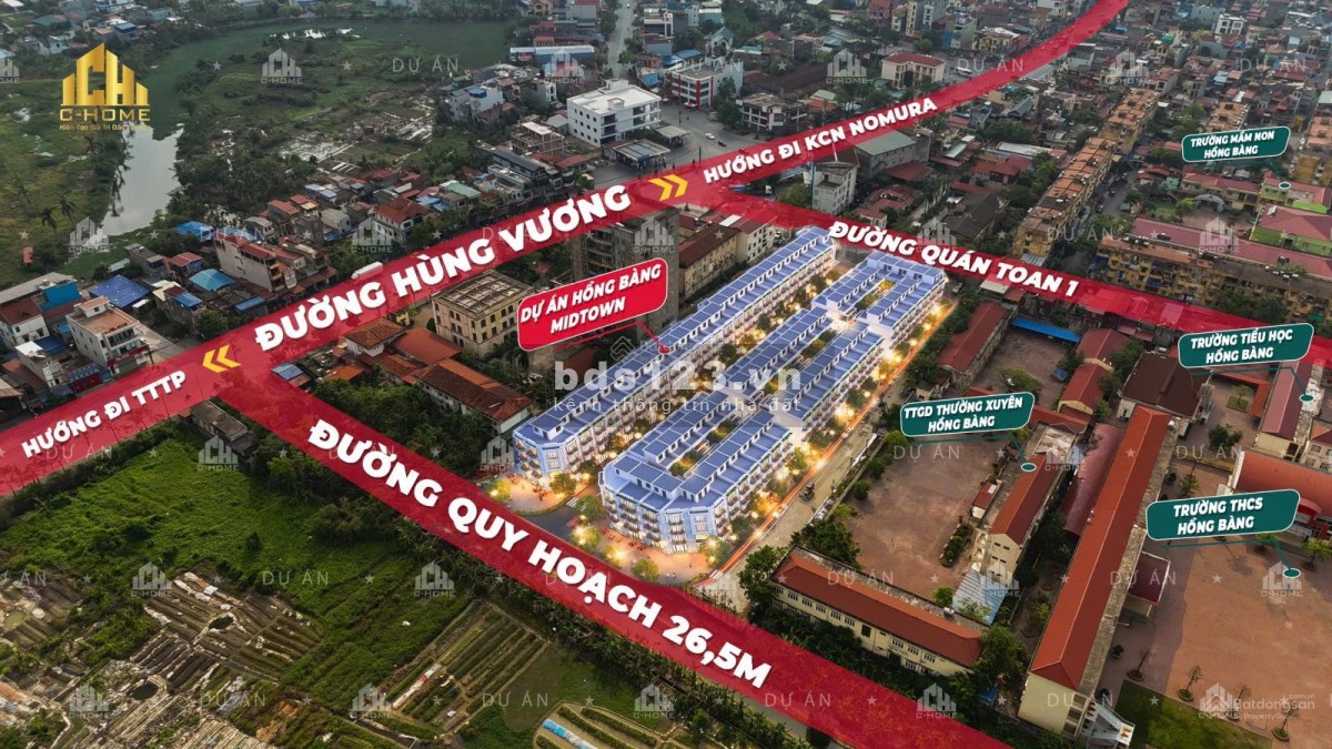 ĐXMB mở bán chính thức 75 lô liền kề tại trung tâm Phường Quán Toan, Quận Hồng Bàng, TP Hải Phòng.