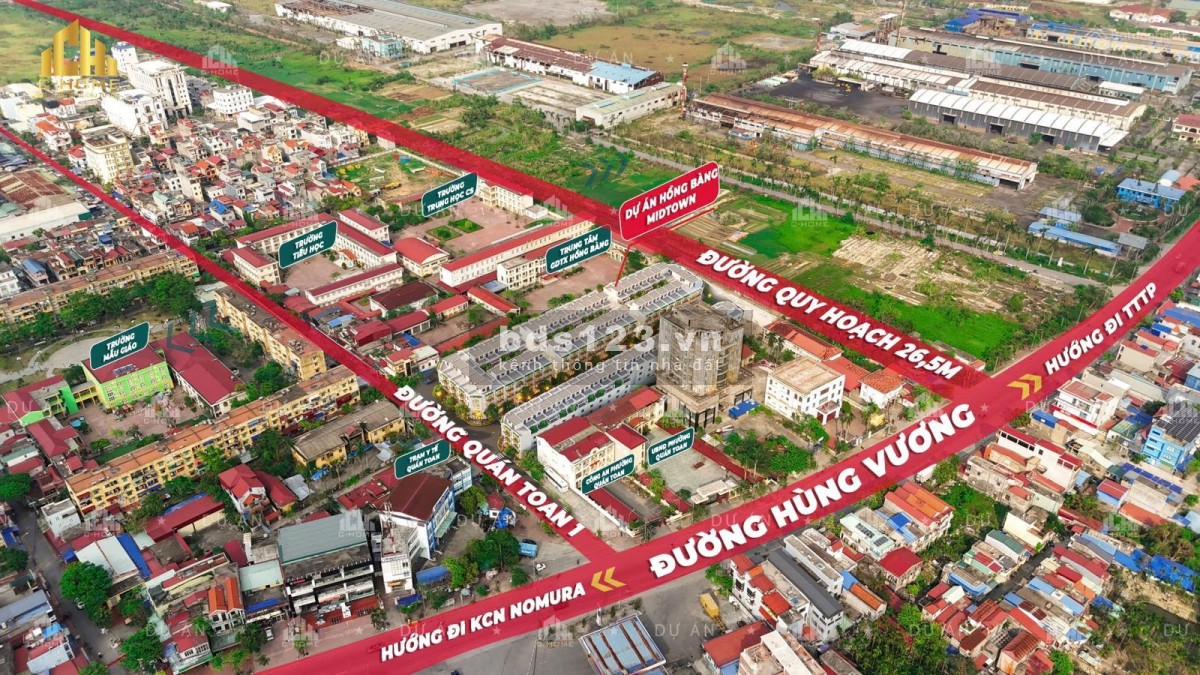 ĐXMB mở bán chính thức 75 lô liền kề tại trung tâm Phường Quán Toan, Quận Hồng Bàng, TP Hải Phòng.