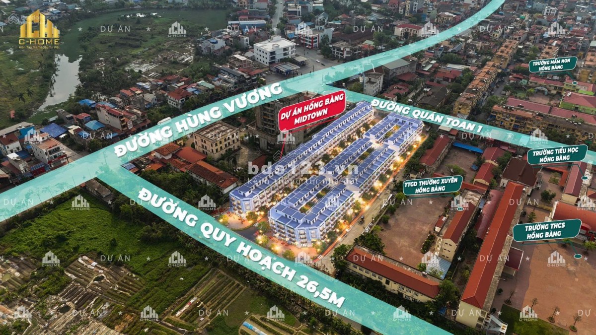 ĐXMB mở bán chính thức 75 lô liền kề tại trung tâm Phường Quán Toan, Quận Hồng Bàng, TP Hải Phòng.