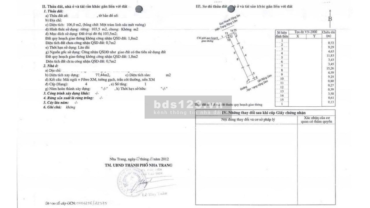 Bán nhà 2MT cách biển 200M đường Dã Tượng Nha Trang