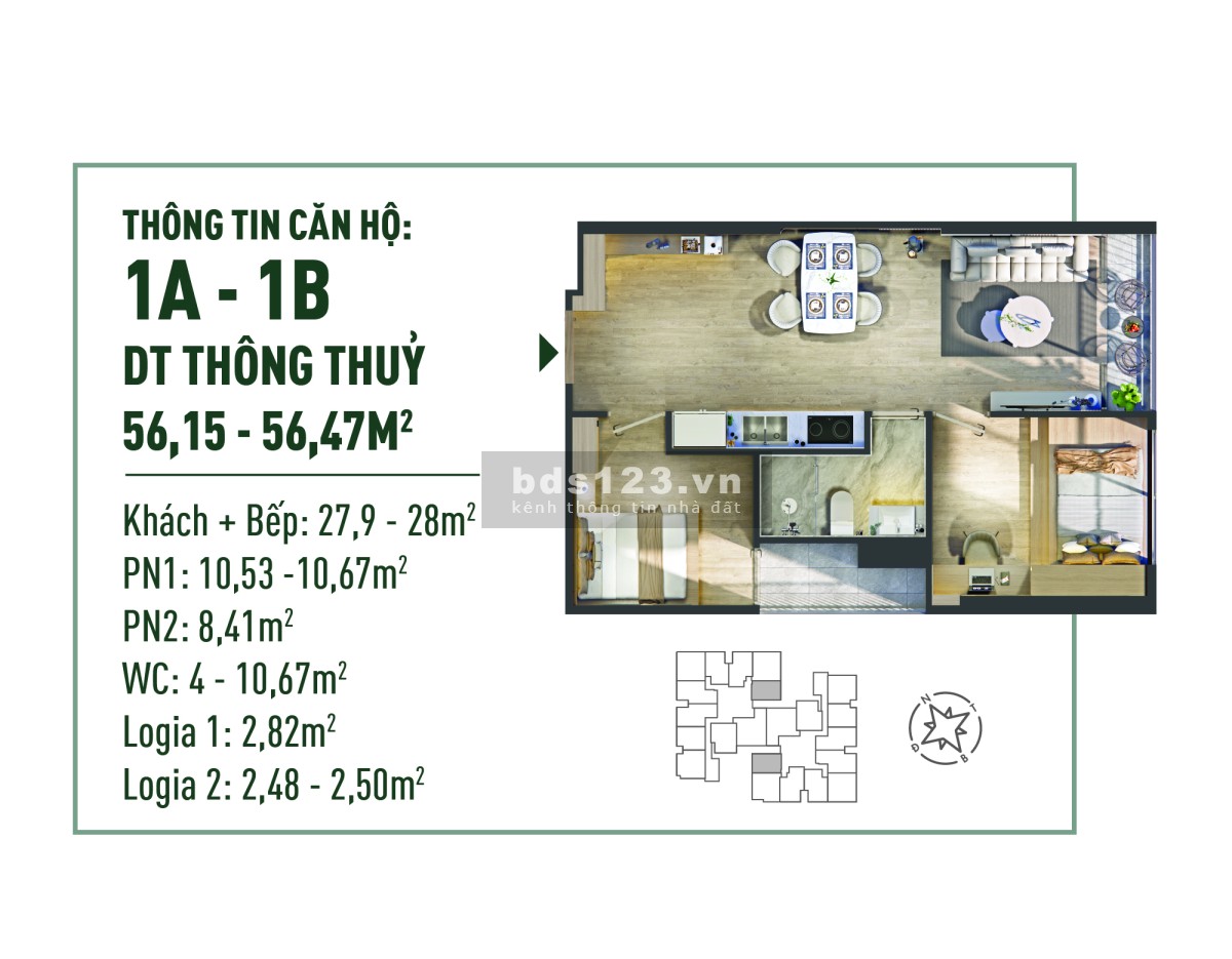 Chỉ từ 357tr ký ngay HĐMB căn 2PN 56m2, 460tr ký HĐMB căn 3PN 78m2 The Fibonan.Hotline: 0968 968 605