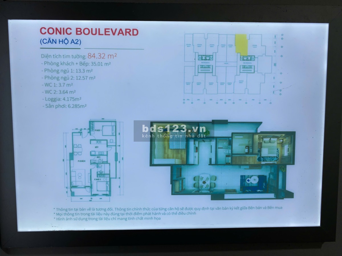 Bán nhanh căn hộ 2pn 84m2 ở liền chỉ thanh toán 450 triệu