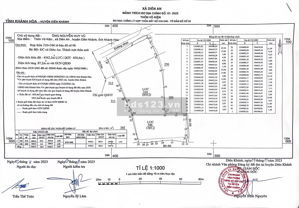 ️ Chính Chủ Bán đất: 4143 m2 thôn Võ Kiện, xã Diên An, huyện Diên Khánh, tỉnh Khánh Hòa