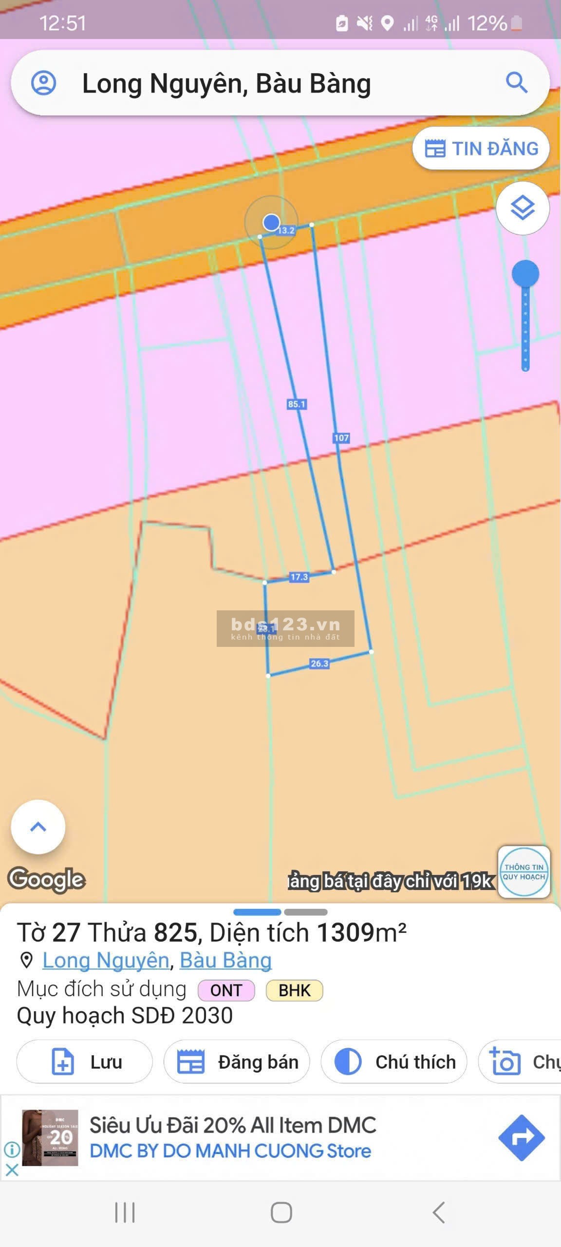 Bán đất đẹp tại DH615,Bàu Bàng, Bình Dương - 9000 m²