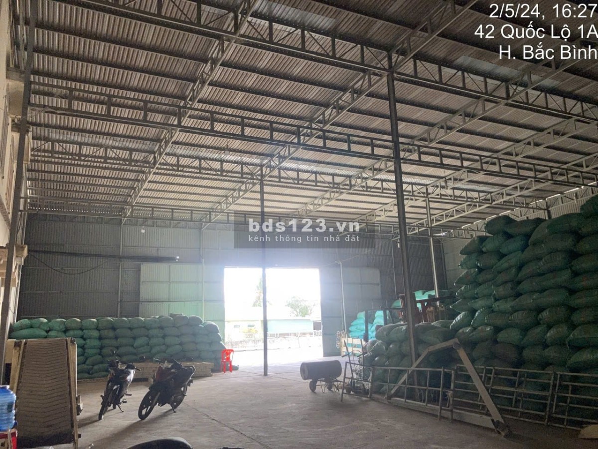 Chính chủ cho thuê kho xưởng mặt tiền Quốc lộ 1A Phan Rí Thành, Bắc Bình, Bình Thuận