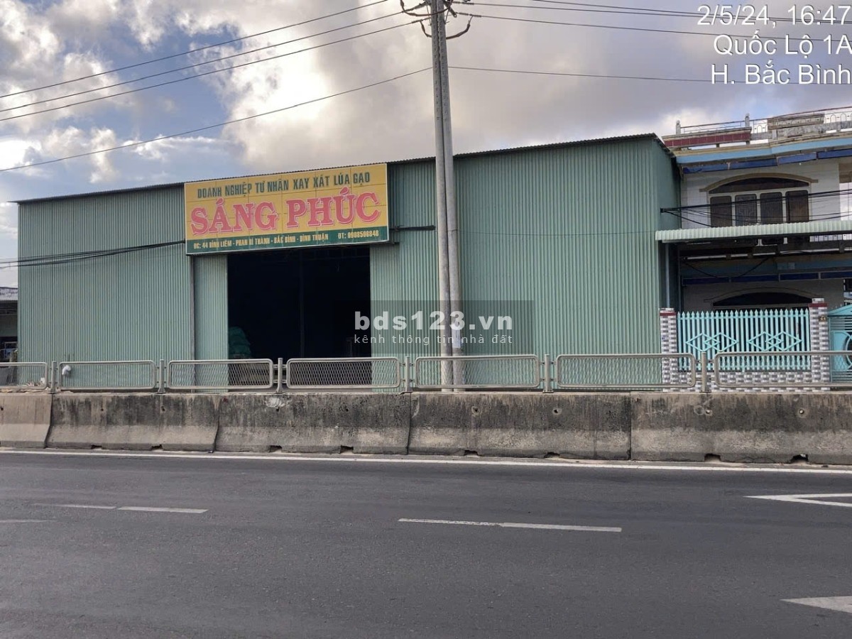 Chính chủ cho thuê kho xưởng mặt tiền Quốc lộ 1A Phan Rí Thành, Bắc Bình, Bình Thuận
