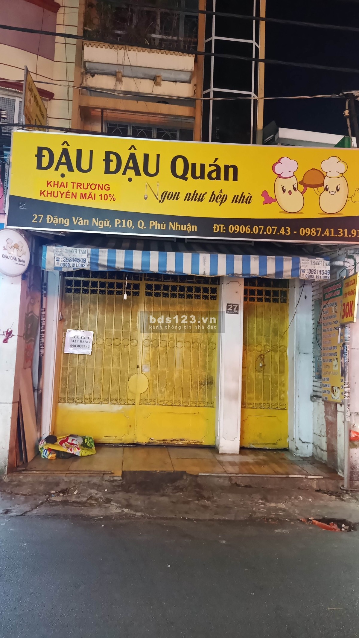 Chính chủ cho thuê mặt bằng mặt tiền đường Đặng Văn Ngữ, nơi tập trung nhiều trường học và chung cư