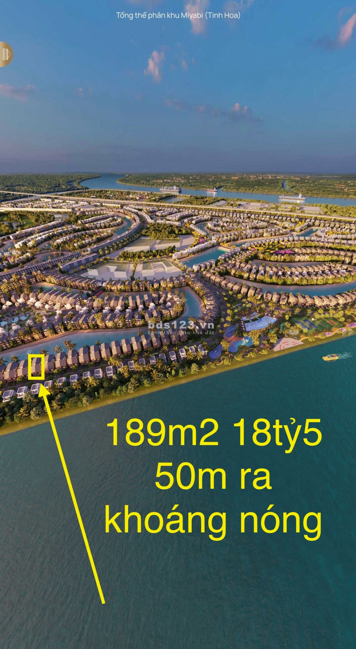 Biệt thự song lập phân khu Nhật vị trí trục chính ngay cổng vào khoáng nóng Ocean 4 mùa