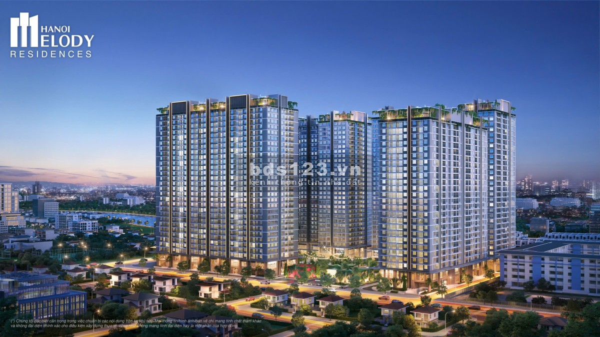 All in tổ hợp căn hộ NO2 NO3 NO4 Hà Nội Melody Residences vị trí siêu đẹp.