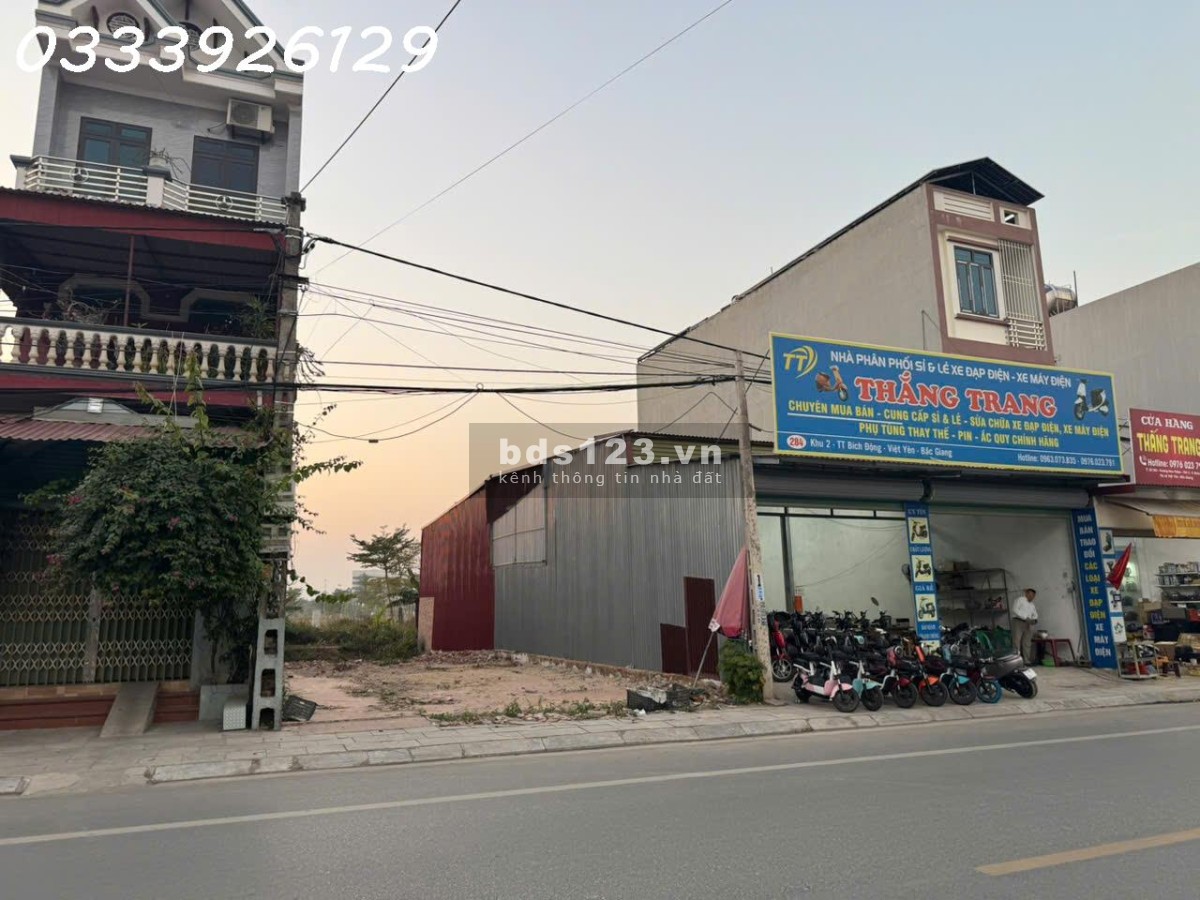 Bán lô đất mặt tiền hơn 7M nằm trên tỉnh lộ 298, Bích Động, TX.Việt Yên, Bắc Giang