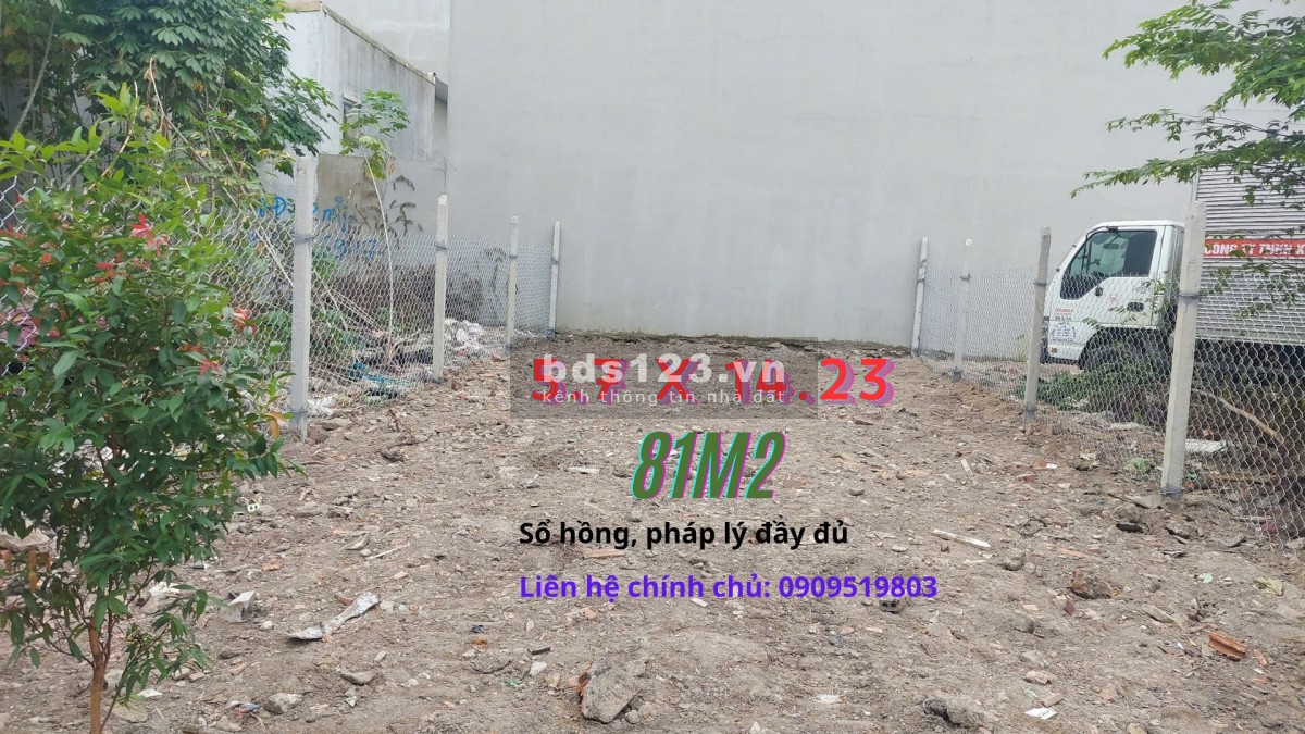 Bán Gấp Lô Đất Đẹp 81.1m² Phường Bình Chiểu, Thủ Đức – 100% Thổ Cư, Sổ Hồng – Chỉ 48 Triệu/m²