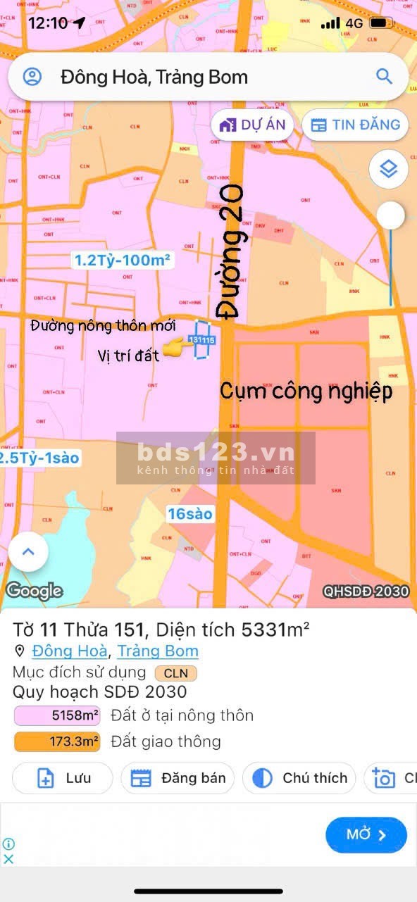 Chính chủ cần bán 5000m2 phủ hồng toàn bộ